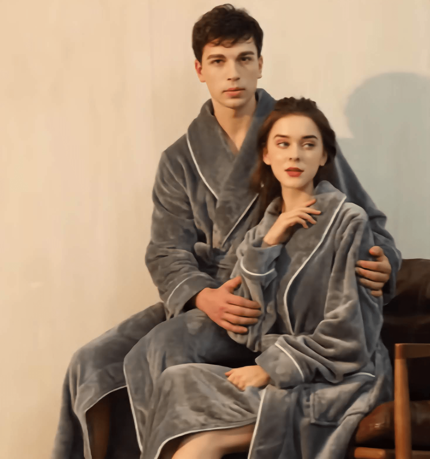 LumaSpa™ Flannel Spa Robe — Wrapped in Warmth - LümaSteam 3.0 Portable Home Sauna & Steam Spa